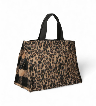 Liu Jo Brown animal print tote bag