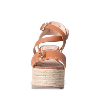 Liu Jo Skórzane sandały Bali01 brązowe