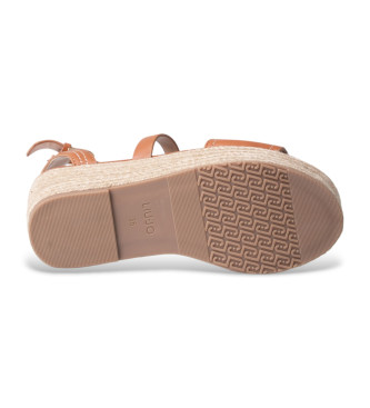 Liu Jo Skórzane sandały Bali01 brązowe