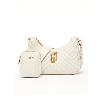 Liu Jo Eco-sustainable Quilted Shoulder Bag White -23x7x18cm