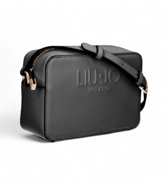 Liu Jo Logo embossed shoulder bag black