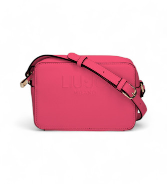 Liu Jo Pink embossed logo shoulder bag