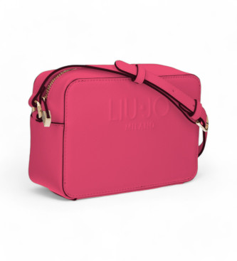 Liu Jo Pink embossed logo shoulder bag