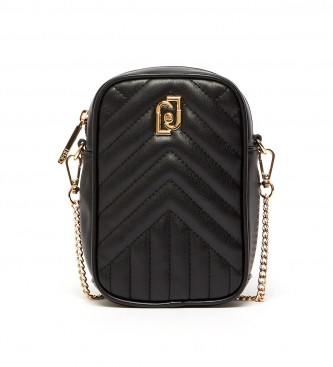 Liu Jo Eco-sustainable mini quilted shoulder bag Black -10x5x17cm