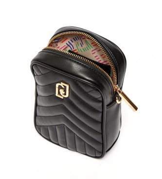 Liu Jo Mini sac  bandoulire matelass co-durable noir -10x5x17cm
