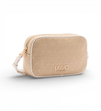 Liu Jo Saco de ombro pequeno em jacquard bege