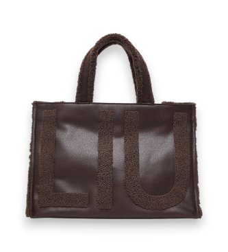 Liu Jo Brown large tote bag with logo