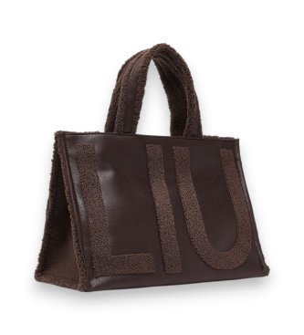 Liu Jo Brown large tote bag with logo