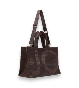 Liu Jo Brown large tote bag with logo