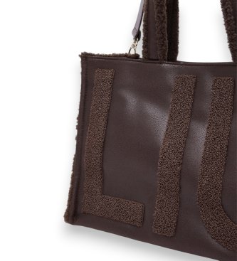 Liu Jo Brown large tote bag with logo