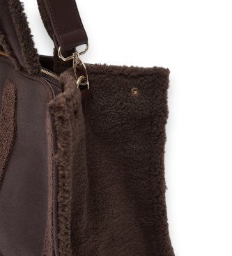 Liu Jo Brown large tote bag with logo