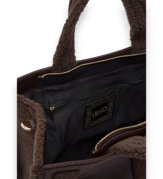 Liu Jo Brown large tote bag with logo