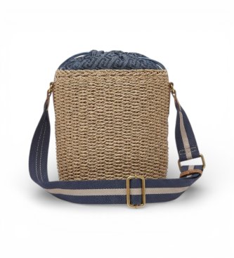 Liu Jo Saco de r�fia a tiracolo castanho, azul