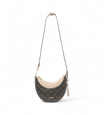 Liu Jo Bolso hobo mediano con logotipo marrn