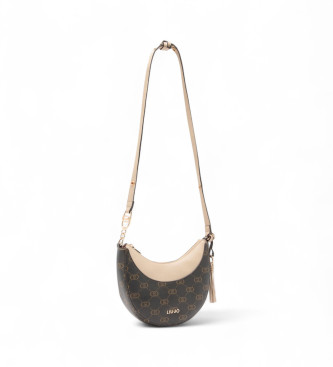 Liu Jo Bolso hobo mediano con logotipo marrn