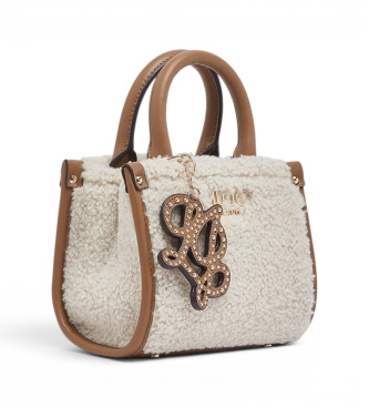 Liu Jo Beige Mini-Plüschtasche