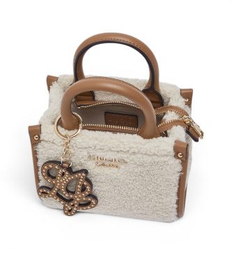 Liu Jo Beige Mini-Plüschtasche