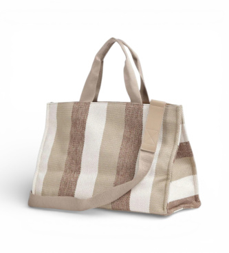 Liu Jo Saco de compras �s riscas bege
