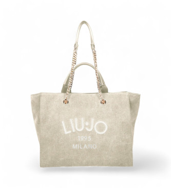 Liu Jo Grote off-white shopper tas