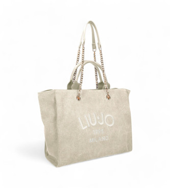 Liu Jo Grote off-white shopper tas