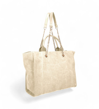 Liu Jo Grote off-white shopper tas