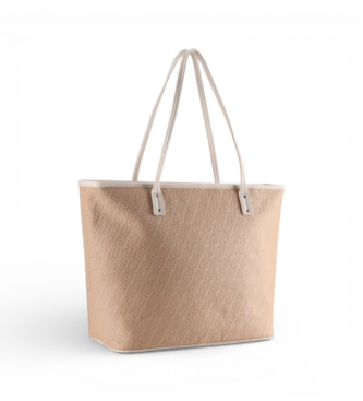 Liu Jo Saco em tecido jacquard bege 