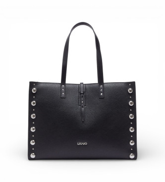 Liu Jo Large black studded tote bag