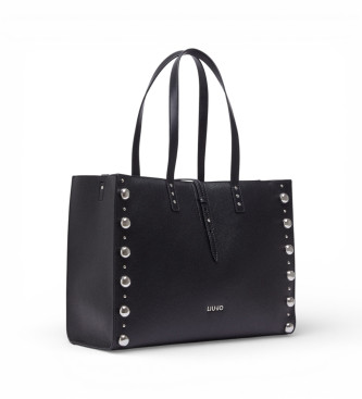 Liu Jo Large black studded tote bag