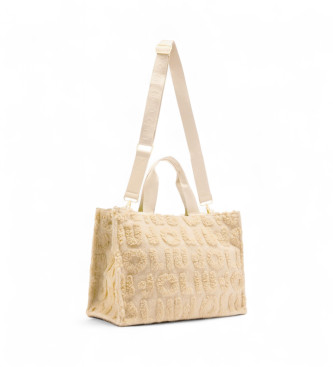 Liu Jo Grand sac fourre-tout en laine mlange beige