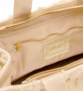 Liu Jo Grand sac fourre-tout en laine mlange beige