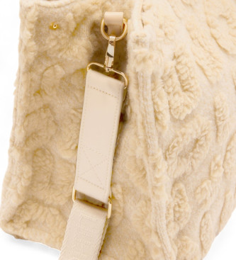 Liu Jo Grand sac fourre-tout en laine mlange beige
