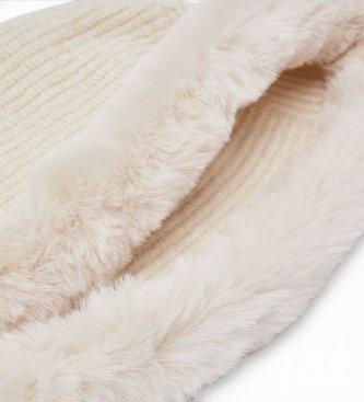 Liu Jo Beige hooded scarf