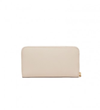 Liu Jo Wallet with zip all around and beige logo