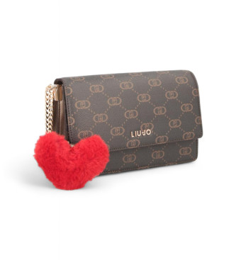 Liu Jo Saco de ombro Mini Heart castanho