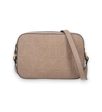 Liu Jo Medium beige logo crossbody bag