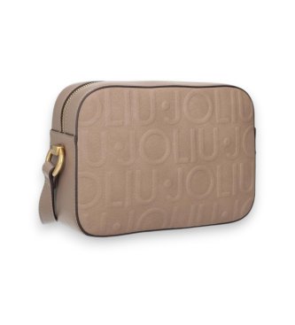 Liu Jo Medium beige logo crossbody bag