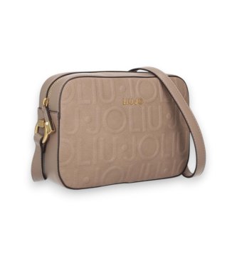 Liu Jo Medium beige logo crossbody bag