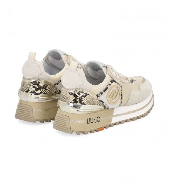 Liu Jo Sneakers Maxi Wonder 1 in pelle beige