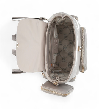 Liu Jo Mochila con placa del logotipo beige