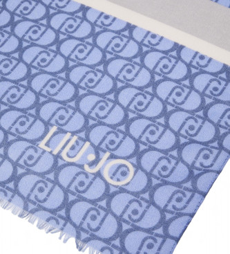 Liu Jo Sciarpa con logo stampato blu