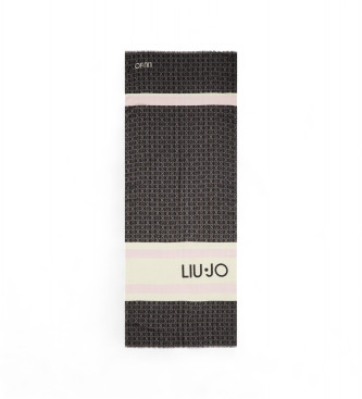 Liu Jo Logo printed scarf black