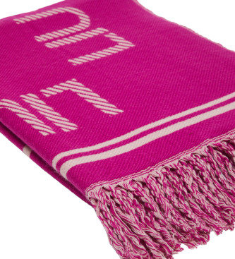 Liu Jo Pauelo jacquard con logotipo rosa