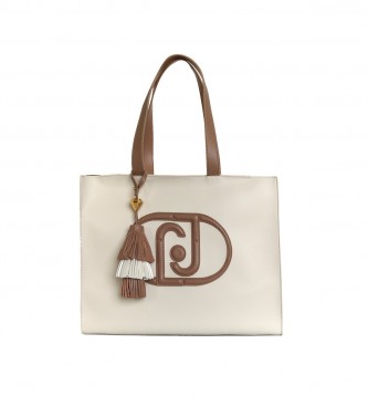 Liu Jo Beige tote bag with logo