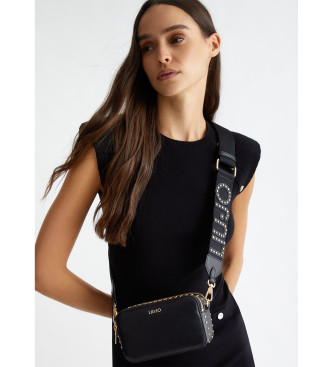 Liu Jo Black studded shoulder bag