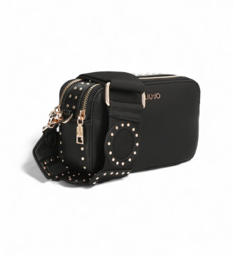 Liu Jo Black studded shoulder bag