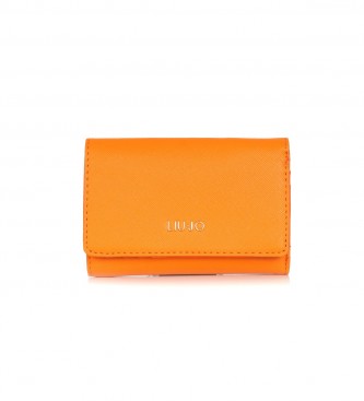Liu Jo Groes Portemonnaie aus Leder Ecs M orange