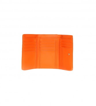 Liu Jo Groes Portemonnaie aus Leder Ecs M orange