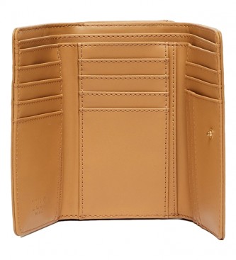 Liu Jo Eco-sustainable wallet camel -14,5x4,5x10cm