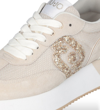 Liu Jo Sneakers con logo glitter oro