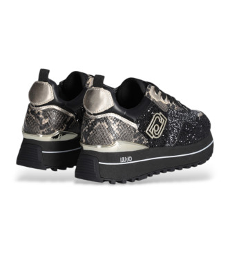 Liu Jo Sneaker nere con plateau glitterate